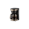 Modern drip coffee maker with glass carafe
