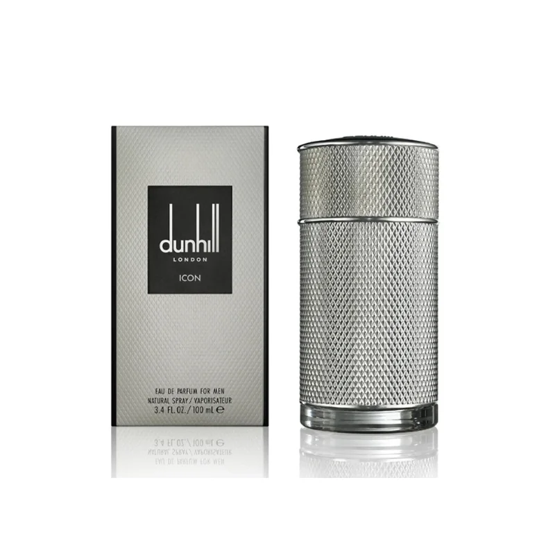 Dunhill Icon EDP Bottle and Box Dunhill Icon Eau de Parfum bottle with its retail box