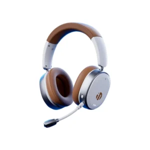 INPHIC H9 white and gray Gaming Headset with ear cushions and microphone