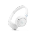 JBL Tune 680NC white on-ear headphones with JBL logo on the ear cup