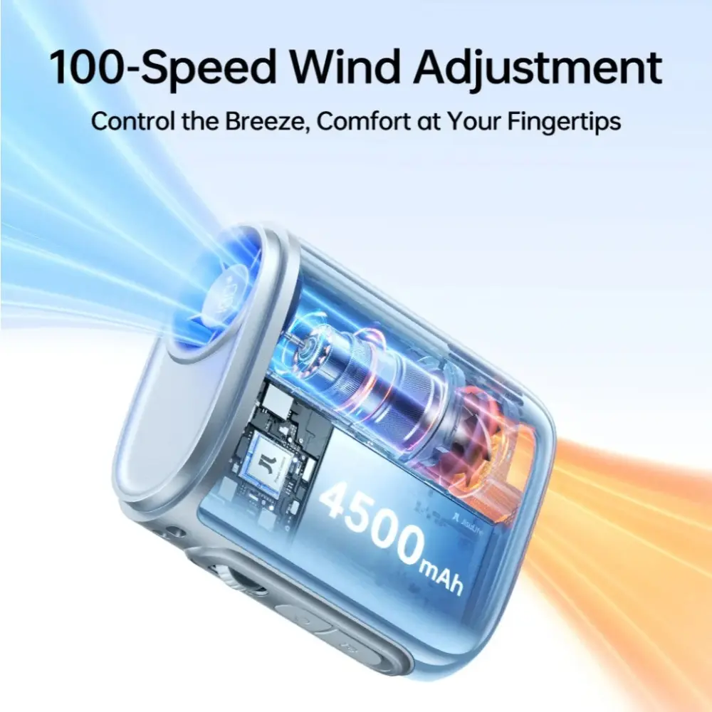 JISULIFE Life5 portable fan battery life
