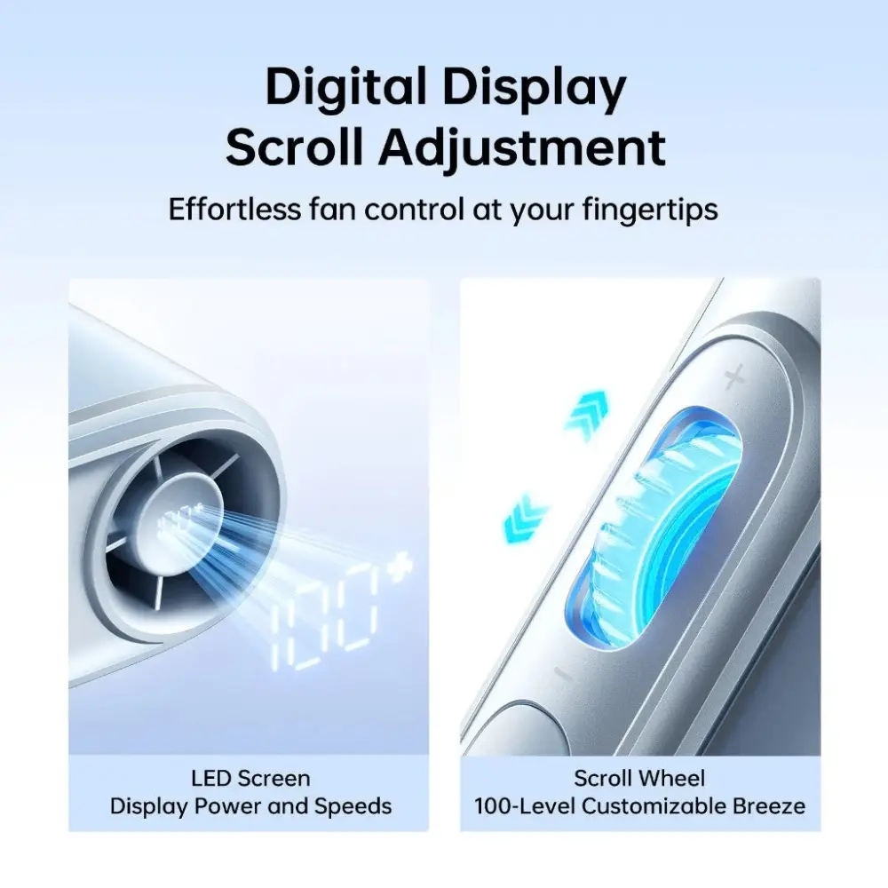 JISULIFE Life5 Display and Speed Control JISULIFE Life5 digital display and scroll wheel speed control