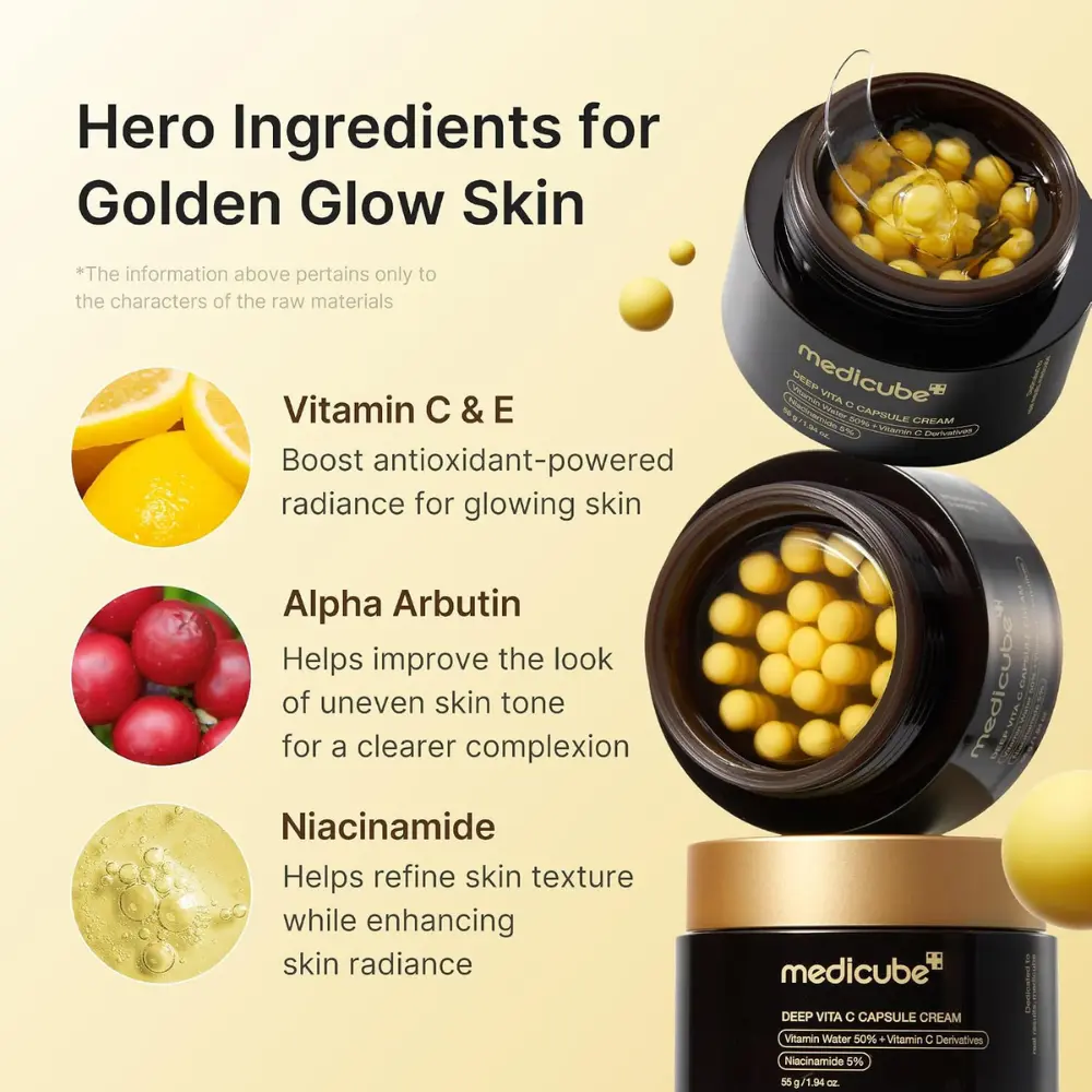 Medicube Deep Vita C Capsule Cream Ingredients Medicube Deep Vita C Capsule Cream key ingredient graphic