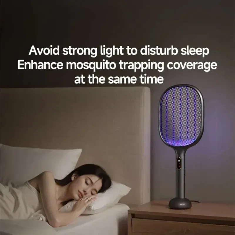 Qualitell S2-W Attraction Lights Qualitell S2-W mosquito swatter with purple-blue attraction lights illuminated